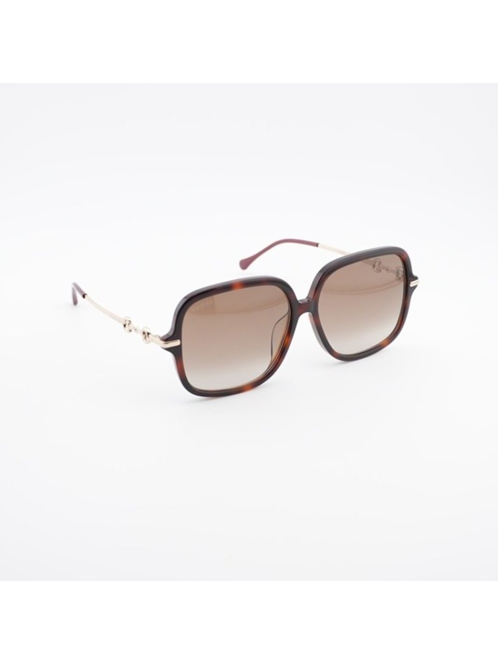 Gucci GG0884SA 002 Sunglasses Havana Square Frame, Brown Lenses - Picture 7 of 12